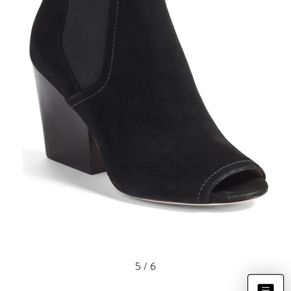 TB Women's Black Gemma Open Toe Boots